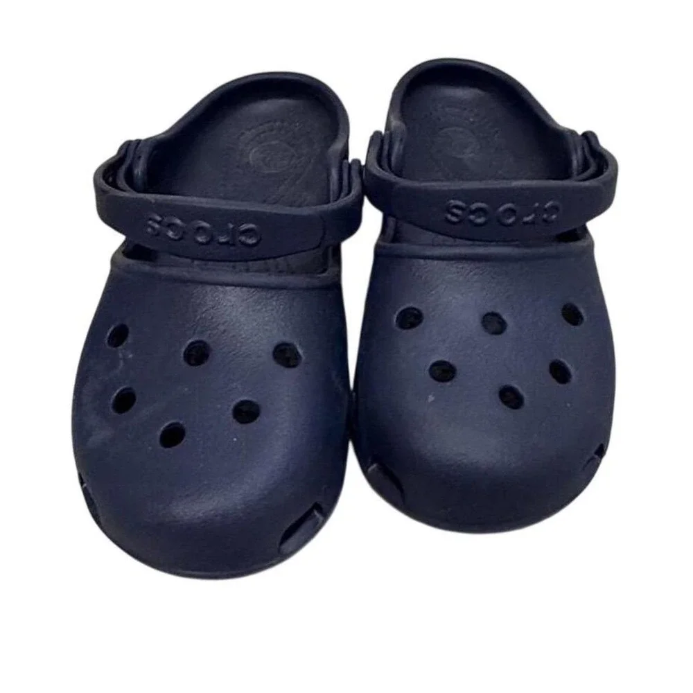Crocs Classic Clogs Navy Kids J1 Junior 1 Lightweight Comfort Shoes